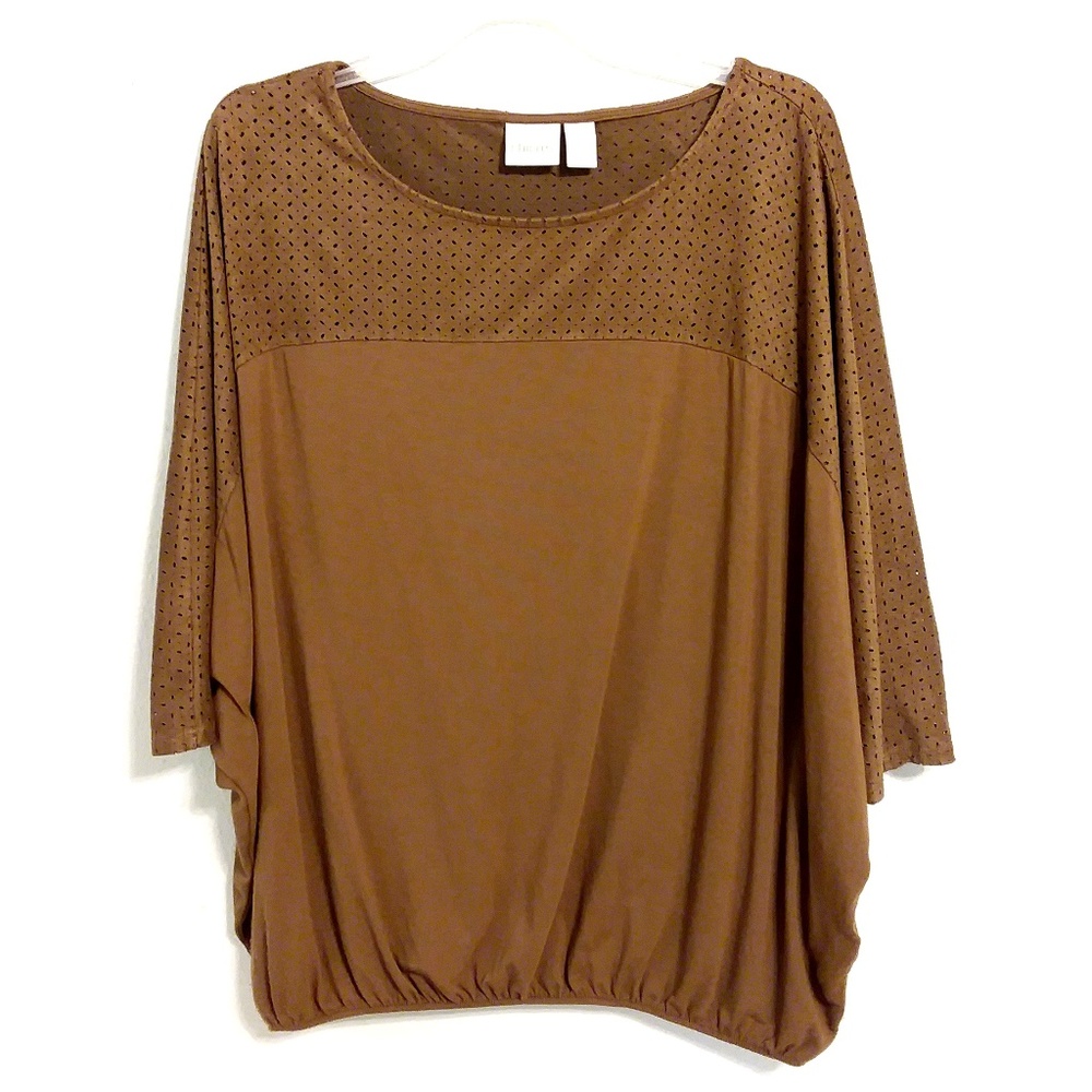 Chico's Brown Stretch Blouse Top - Size 2